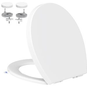 YEAUPE PRO Toilet Seat Soft Close Universal Quick Release Toulet Seat with Adjustable Hinges for Easy Cleaning, Oval White Bathroom Bowl Seating, Heavy Duty Anti-Slip Standard WC Seats 45 * 37CM YEAUPE PRO Toilet Seat Soft Close Universal Quick Release Toulet Seat with Adjustable Hinges for Easy Cleaning, Oval White Bathroom Bowl Seating, Heavy Duty Anti-Slip Standard WC Seats 45 * 37CM