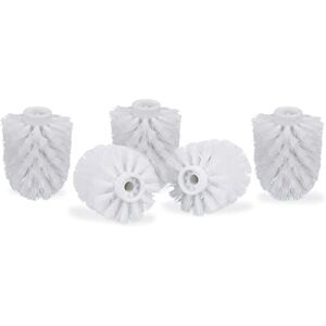 Relaxdays Toilet brush head set of 5, loose toilet brush thread 9.5 mm, replacement brush head diameter 8 cm, white, 8 x 9.5 cm Relaxdays Toilet brush head set of 5, loose toilet brush thread 9.5 mm, replacement brush head diameter 8 cm, white, 8 x 9.5 cm
