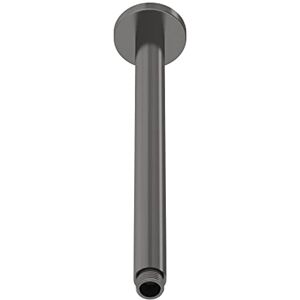 nuie ARM716 Arvan Modern Bathroom Round Ceiling Mount Shower Arm, 300mm, Brushed Pewter nuie ARM716 Arvan Modern Bathroom Round Ceiling Mount Shower Arm, 300mm, Brushed Pewter