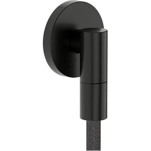 Hansgrohe FixFit Fine S Shower Outlet Elbow, Shower Outlet Connector with Non-Return Valve, Wall Outlet Elbow, Brushed Black Chrome, 28882340 Hansgrohe FixFit Fine S Shower Outlet Elbow, Shower Outlet Connector with Non-Return Valve, Wall Outlet Elbow, Brushed Black Chrome, 28882340