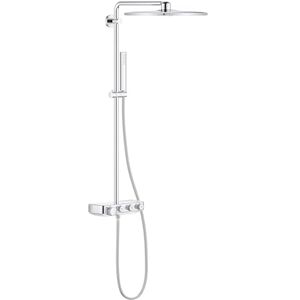 Grohe Euphoria SmartControl Cube 310 Push Button Shower System with Cool Touch Thermostat (2 Spray Head 31 cm, 1 Spray Hand Shower, Horizontal 45 cm Shower Arm, Hose 1.75 m), Chrome, 26508000 Grohe Euphoria SmartControl Cube 310 Push Button Shower System with Cool Touch Thermostat (2 Spray Head 31 cm, 1 Spray Hand Shower, Horizontal 45 cm Shower Arm, Hose 1.75 m), Chrome, 26508000