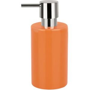Spirella Tube Stoneware Soap Dispenser, Orange Spirella Tube Stoneware Soap Dispenser, Orange