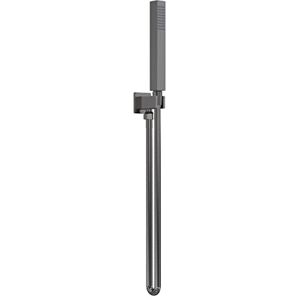 nuie A7264 Windon Modern Bathroom Wall Mount Square Shower Handset with Outlet, Parking Bracket & Flex Hose, 1265mm, Brushed Pewter nuie A7264 Windon Modern Bathroom Wall Mount Square Shower Handset with Outlet, Parking Bracket & Flex Hose, 1265mm, Brushed Pewter