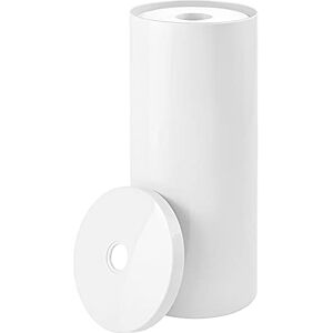 mDesign Modern Plastic Toilet Tissue Paper Holder Canister Stand with Lid Vertical Bathroom Storage for 3 Rolls of Toilet Tissue Holds Large Mega Rolls White mDesign Modern Plastic Toilet Tissue Paper Holder Canister Stand with Lid Vertical Bathroom Storage for 3 Rolls of Toilet Tissue Holds Large Mega Rolls White
