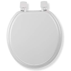 Croydex Sit Tight Buttermere Wooden Toilet Seat O Shaped Moulded Wood with Antibacterial Treated Surface White, 43.5 x 37.2 x 6 cm Croydex Sit Tight Buttermere Wooden Toilet Seat O Shaped Moulded Wood with Antibacterial Treated Surface White, 43.5 x 37.2 x 6 cm