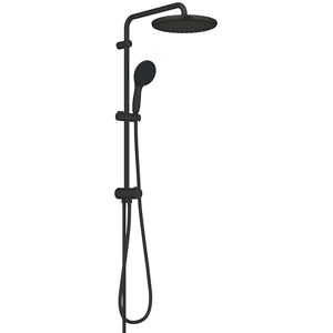 Grohe Vitalio Start 250 Flex – Exposed Shower System with Diverter (Round 25cm Head Shower 2 Sprays, Round 11cm Hand Shower 2 Sprays, 2 Hoses: 1.25m & 1.5m, Water Saving), Matt Black, 266802431 Grohe Vitalio Start 250 Flex – Exposed Shower System with Diverter (Round 25cm Head Shower 2 Sprays, Round 11cm Hand Shower 2 Sprays, 2 Hoses: 1.25m & 1.5m, Water Saving), Matt Black, 266802431