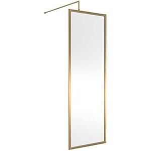 Hudson Reed WRFBB1970 Full Outer Frame Wetroom Screens Full Outer Frame 8mm Toughened Safety Glass Wetroom Screen, 1950mm x 700mm, Brushed Brass Hudson Reed WRFBB1970 Full Outer Frame Wetroom Screens Full Outer Frame 8mm Toughened Safety Glass Wetroom Screen, 1950mm x 700mm, Brushed Brass