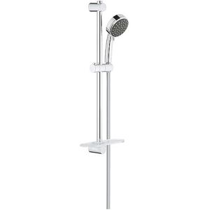 Grohe Vitalio Comfort 100 Shower Bar Rail Set with Soap Tray (2 Spray Hand Shower 10 cm with Water Saving Technology and Anti-Limescale System, Shower Rail 60 cm, Hose 1.75 m), Chrome, 26398000 Grohe Vitalio Comfort 100 Shower Bar Rail Set with Soap Tray (2 Spray Hand Shower 10 cm with Water Saving Technology and Anti-Limescale System, Shower Rail 60 cm, Hose 1.75 m), Chrome, 26398000