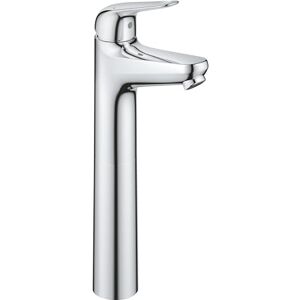 Grohe Swift QuickFix Free-Standing Smooth Body Basins Tap with Push-Open Waste Set (XL-Size 319mm, 28mm Ceramic Cartridge, Water Saving, Tails 3/8 Inch, Easy to Fit with QuickTool), Chrome, 24331001 Grohe Swift QuickFix Free-Standing Smooth Body Basins Tap with Push-Open Waste Set (XL-Size 319mm, 28mm Ceramic Cartridge, Water Saving, Tails 3/8 Inch, Easy to Fit with QuickTool), Chrome, 24331001