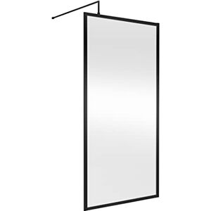 Hudson Reed WRFBP1910 Full Outer Frame Wetroom Screens Full Outer Frame 8mm Toughened Safety Glass Wetroom Screen, 1950mm x 1000mm, Matt Black Hudson Reed WRFBP1910 Full Outer Frame Wetroom Screens Full Outer Frame 8mm Toughened Safety Glass Wetroom Screen, 1950mm x 1000mm, Matt Black