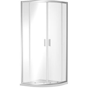 nuie SQU8 Rene Modern Bathroom Reversible 6mm Toughened Safety Glass Quadrant Shower Enclosure, 800mm x 800mm, Chrome nuie SQU8 Rene Modern Bathroom Reversible 6mm Toughened Safety Glass Quadrant Shower Enclosure, 800mm x 800mm, Chrome