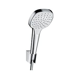 Hansgrohe Croma Select E Hand shower set 110 1 spray with shower hose 125 cm, white/chrome, 26424400 Hansgrohe Croma Select E Hand shower set 110 1 spray with shower hose 125 cm, white/chrome, 26424400