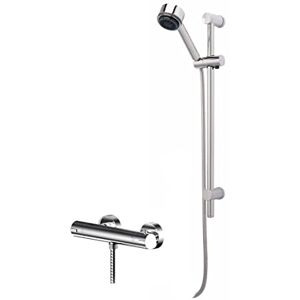 nuie SBR66BV1 Shower Bundle Modern Bathroom Binsey Thermostatic Bar Valve with Bottom Outlet and Round Slide Rail Kit with Multi-Function Handset, Chrome nuie SBR66BV1 Shower Bundle Modern Bathroom Binsey Thermostatic Bar Valve with Bottom Outlet and Round Slide Rail Kit with Multi-Function Handset, Chrome