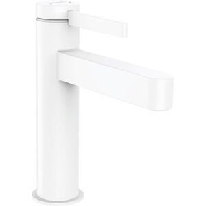 Hansgrohe Finoris Basin Mixer Tap 110 with push-open waste set, matt white, 76023700 Hansgrohe Finoris Basin Mixer Tap 110 with push-open waste set, matt white, 76023700