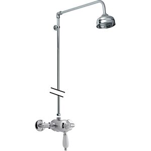 nuie SBT53MV1 Bundle Traditional Bathroom Exposed Manual Shower Valve and Victorian Inspired Rigid Riser Kit, Chrome nuie SBT53MV1 Bundle Traditional Bathroom Exposed Manual Shower Valve and Victorian Inspired Rigid Riser Kit, Chrome