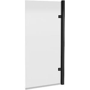 nuie NSSQ7BP Pacific Modern Bathroom Square 8mm Toughened Safety Glass Hinged Shower Bath Screen, 815mm 830mm, Black nuie NSSQ7BP Pacific Modern Bathroom Square 8mm Toughened Safety Glass Hinged Shower Bath Screen, 815mm 830mm, Black