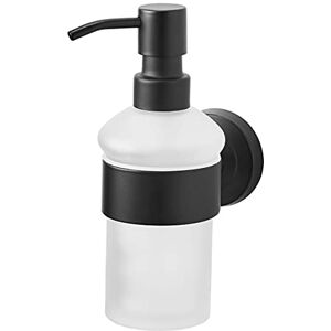 AMARE Wall Mount Black Drilling or Gluing Glass Dispenser Refillable for Bathroom and Kitchen Ideal for Liquid Soap, Lotion and Disinfectant, Stainless Steel, Seifenspender m. Wandhalterung AMARE Wall Mount Black Drilling or Gluing Glass Dispenser Refillable for Bathroom and Kitchen Ideal for Liquid Soap, Lotion and Disinfectant, Stainless Steel, Seifenspender m. Wandhalterung