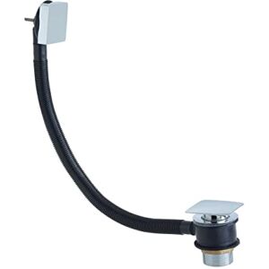 Bristan W BATH04 C Square Clicker Bath Waste with Overflow C, Chrome Bristan W BATH04 C Square Clicker Bath Waste with Overflow C, Chrome