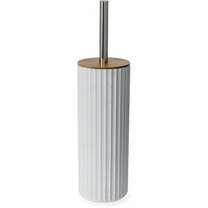 Canyon Berkeley Toilet Brush with Bamboo Lid, Brush for Bathroom & Office, Plastic Brush Head for Deep Cleaning, Pack of 1, Compact Size, Elegant Design, Odour Free Holder, Hygienic Brush, White Canyon Berkeley Toilet Brush with Bamboo Lid, Brush for Bathroom & Office, Plastic Brush Head for Deep Cleaning, Pack of 1, Compact Size, Elegant Design, Odour Free Holder, Hygienic Brush, White