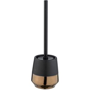 WENKO Brandol Toilet Brush Holder Ceramic with Toilet Brush Diameter 11.8 x 12.7 cm Black/Copper WENKO Brandol Toilet Brush Holder Ceramic with Toilet Brush Diameter 11.8 x 12.7 cm Black/Copper