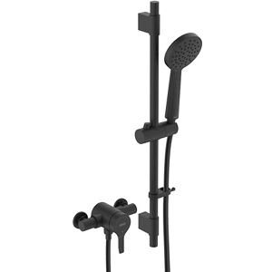Bristan Onza Thermostatic Exposed Shower Valve with Riser Kit Black Bristan Onza Thermostatic Exposed Shower Valve with Riser Kit Black