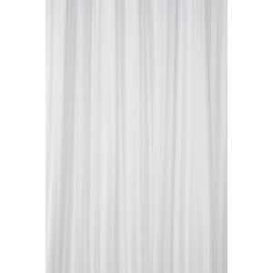 Croydex White Woven Stripe Water-Resistant Textile Shower Curtain,1800 x 1800mm Croydex White Woven Stripe Water-Resistant Textile Shower Curtain,1800 x 1800mm