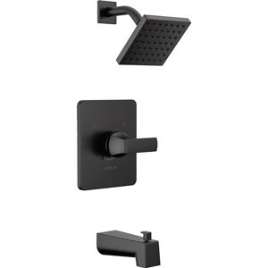 DELTA Faucet Velum 14 Series Single Function Black Tub and Shower Faucet Set, Valve Trim Kit, Shower Handle, T14437-BL Shower Trim Kit (Valve No DELTA Faucet Velum 14 Series Single Function Black Tub and Shower Faucet Set, Valve Trim Kit, Shower Handle, T14437-BL Shower Trim Kit (Valve No