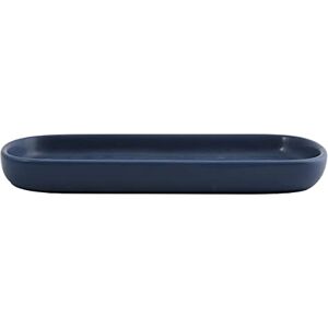 MSV Storage Tray Ceramic Organiser Maonie Plate for Fruit, Tea, Cosmetics, Jewellery, Oval for Washbasin, Bathroom, Cabinets-Matte Dark Blue, Unique MSV Storage Tray Ceramic Organiser Maonie Plate for Fruit, Tea, Cosmetics, Jewellery, Oval for Washbasin, Bathroom, Cabinets-Matte Dark Blue, Unique