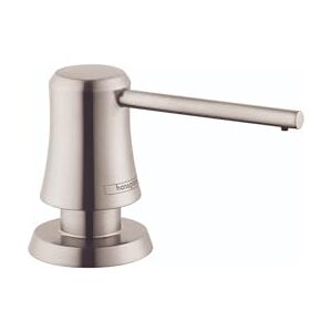 Hansgrohe 3-inch Bath and Kitchen Sink Soap Dispenser Transitional in Stainless Steel Optic, 04796800 Hansgrohe 3-inch Bath and Kitchen Sink Soap Dispenser Transitional in Stainless Steel Optic, 04796800
