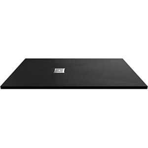 nuie NLT91054 Modern Bathroom Slimline Rectangular Shower Tray Grill Not Included, 900mm x 1600mm, Slate Black nuie NLT91054 Modern Bathroom Slimline Rectangular Shower Tray Grill Not Included, 900mm x 1600mm, Slate Black