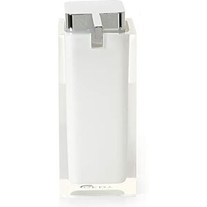 Gedy Auckland White, Dimensions and Weight: 16.2X7X11.3 CM & 0.4 kg, Clear Resin Bathroom Soap Dispenser, R&D Design, Handmade, 2 Year Warranty, Unica Gedy Auckland White, Dimensions and Weight: 16.2X7X11.3 CM & 0.4 kg, Clear Resin Bathroom Soap Dispenser, R&D Design, Handmade, 2 Year Warranty, Unica
