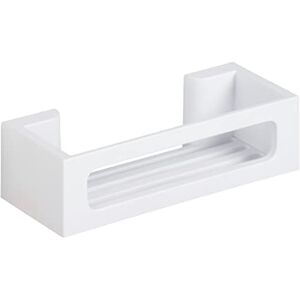WENKO Turbo-Loc Bralia Wall Shelf, Plastic Shelf for No Drilling Required, Deep Basket for Secure Stand of Care Products, Ideal for Bath and Shower, 30 x 8.5 x 12 cm, White, (ABS) WENKO Turbo-Loc Bralia Wall Shelf, Plastic Shelf for No Drilling Required, Deep Basket for Secure Stand of Care Products, Ideal for Bath and Shower, 30 x 8.5 x 12 cm, White, (ABS)