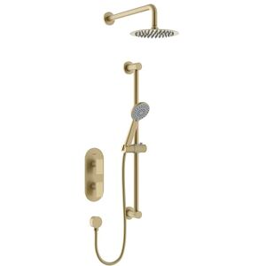 Bristan BB SHWR PK Frammento Concealed Dual Control Shower Pack, Brushed Brass Bristan BB SHWR PK Frammento Concealed Dual Control Shower Pack, Brushed Brass