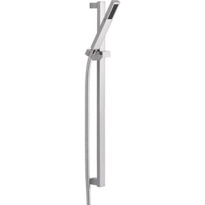 DELTA Faucet Vero Single-Spray Touch-Clean Wall-Mount Slide Bar Hand Held Shower with Hose, Chrome 57530 DELTA Faucet Vero Single-Spray Touch-Clean Wall-Mount Slide Bar Hand Held Shower with Hose, Chrome 57530