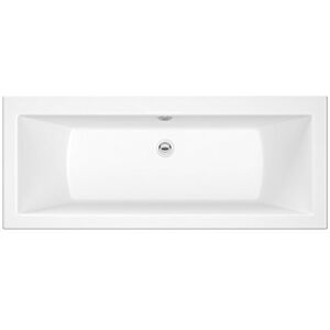 VeeBath Umbro Bathroom White Gloss Bath Double Ended Square Acrylic Bathtub with Adjustable Feet 1800 x 800mm VeeBath Umbro Bathroom White Gloss Bath Double Ended Square Acrylic Bathtub with Adjustable Feet 1800 x 800mm