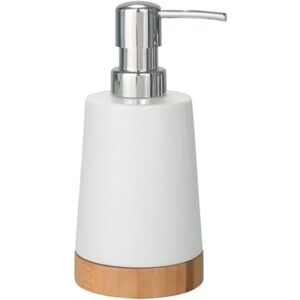 WENKO 17678100 Soap dispenser Bamboo Capacity: 0.33 l, Ceramic, 9 x 17.5 x 8 cm, White WENKO 17678100 Soap dispenser Bamboo Capacity: 0.33 l, Ceramic, 9 x 17.5 x 8 cm, White