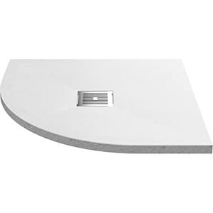 nuie NLT61105 Modern Bathroom Slimline Quadrant Shower Tray Grill Not Included, 800mm x 800mm, Slate White nuie NLT61105 Modern Bathroom Slimline Quadrant Shower Tray Grill Not Included, 800mm x 800mm, Slate White