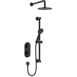Bristan Molida Thermostatic Shower Mixer with Safe Touch Technology and Two Outlets, Black Finish Bristan Molida Thermostatic Shower Mixer with Safe Touch Technology and Two Outlets, Black Finish
