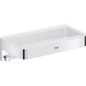 Grohe Start Cube Shower Basket – Bathroom Wall Mounted Shelf (Metal and Plastic, Including Screws and Dowels), Size 200 mm, Extra easy to fit with QuickGlue, Chrome, 41107000 Grohe Start Cube Shower Basket – Bathroom Wall Mounted Shelf (Metal and Plastic, Including Screws and Dowels), Size 200 mm, Extra easy to fit with QuickGlue, Chrome, 41107000