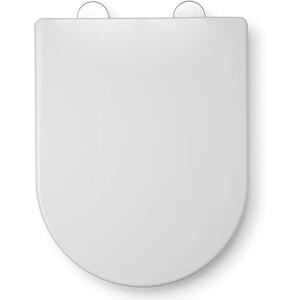 Croydex Telese Stick 'n' Lock D Shaped Soft Close Toilet Seat Adjustable Hinges with Quick Release Button for Easy Cleaning and Antibacterial Treated Surface, Top & Bottom Fix (White) Croydex Telese Stick 'n' Lock D Shaped Soft Close Toilet Seat Adjustable Hinges with Quick Release Button for Easy Cleaning and Antibacterial Treated Surface, Top & Bottom Fix (White)