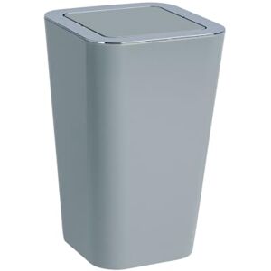 WENKO Candy Swing Cover Bin, PS, Grey, 18 x 18 x 28.5 cm WENKO Candy Swing Cover Bin, PS, Grey, 18 x 18 x 28.5 cm