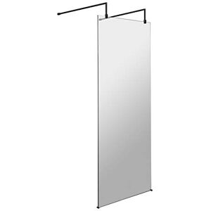 Hudson Reed BGPAF070 Modern Bathroom Black Profile Free Standing Wetroom Screen, 700mm, Black Hudson Reed BGPAF070 Modern Bathroom Black Profile Free Standing Wetroom Screen, 700mm, Black