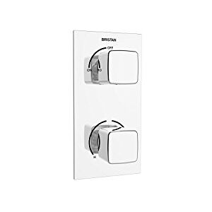 Bristan COB SHCVO C Cobalt Recessed Thermostatic Dual Control Shower Valve, Chrome, One Outlet Bristan COB SHCVO C Cobalt Recessed Thermostatic Dual Control Shower Valve, Chrome, One Outlet