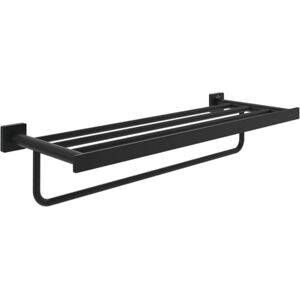 Villeroy & Boch Elements Striking 595mm Square Wall Mounted Towel Rack with Towel Rail Matt Black Villeroy & Boch Elements Striking 595mm Square Wall Mounted Towel Rack with Towel Rail Matt Black