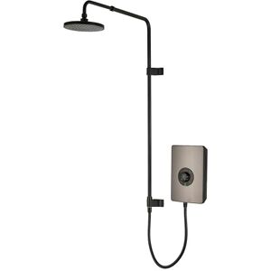 Triton Showers Collections UNIQ® Shower Electric 9.5 KW I Pewter I Electrical Showers with Rainfall Showerhead and Anti Twist Hose Best Electric Shower Units for Bathrooms Triton Showers Collections UNIQ® Shower Electric 9.5 KW I Pewter I Electrical Showers with Rainfall Showerhead and Anti Twist Hose Best Electric Shower Units for Bathrooms