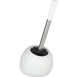 WENKO Polaris Toilet Brush White Matt Ceramic Toilet Brush Holder White WENKO Polaris Toilet Brush White Matt Ceramic Toilet Brush Holder White