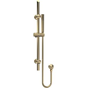 nuie STY842 Shower Modern Bathroom Round Slide Rail Kit with Outlet Elbow, Flex Hose and Single Function Handset, 740mm, Brushed Brass nuie STY842 Shower Modern Bathroom Round Slide Rail Kit with Outlet Elbow, Flex Hose and Single Function Handset, 740mm, Brushed Brass