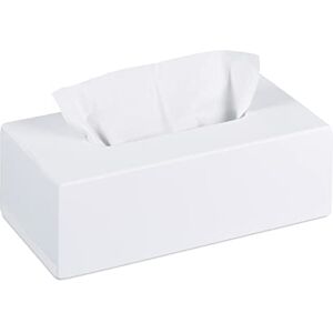 Relaxdays Bamboo Tissue Box, Paper Tissue Box Cover with Sliding Floor, Wooden Dispenser Case, HWD: 7.5 x 24 x 12 cm, White Relaxdays Bamboo Tissue Box, Paper Tissue Box Cover with Sliding Floor, Wooden Dispenser Case, HWD: 7.5 x 24 x 12 cm, White