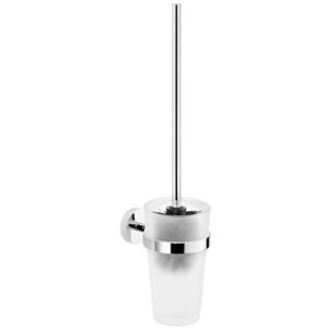 tesa UK tesa EXXCELLENT Toilet Brush Holder Wall-Mounted, Stainless-Steel Toilet Brush with Bowl in Frosted-Glass Design Waterproof, incl. Power.Kit Adhesive Solution 445mm x 94mm x 136mm tesa UK tesa EXXCELLENT Toilet Brush Holder Wall-Mounted, Stainless-Steel Toilet Brush with Bowl in Frosted-Glass Design Waterproof, incl. Power.Kit Adhesive Solution 445mm x 94mm x 136mm