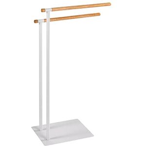 WENKO Towel-/Clothes stand Macao, Steel, White/Brown WENKO Towel-/Clothes stand Macao, Steel, White/Brown